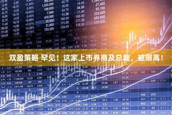 双盈策略 罕见！这家上市券商及总裁，被限高！